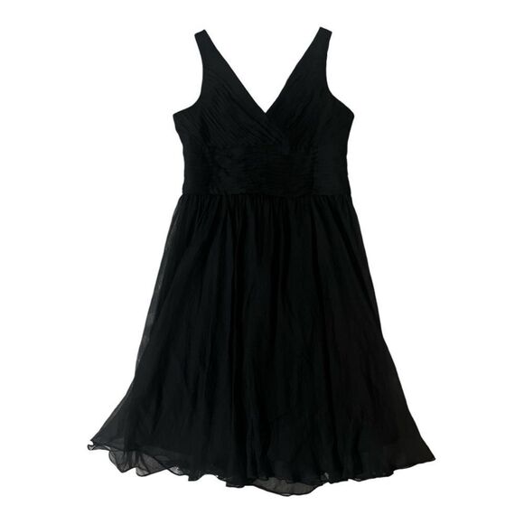 NWT JS Collection 100% Silk Evening Sleeveless Little Black Holiday Dress Sz 12 - Picture 2 of 10